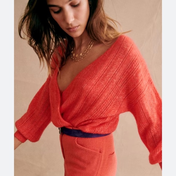 Sezane Sweaters - SÉZANE Cristina Jumper - Red/ Orange Color - Sold Out everywhere